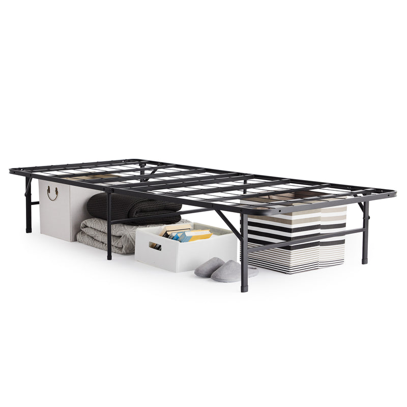 Highrise™ LT bed frame with bed accessories side view 