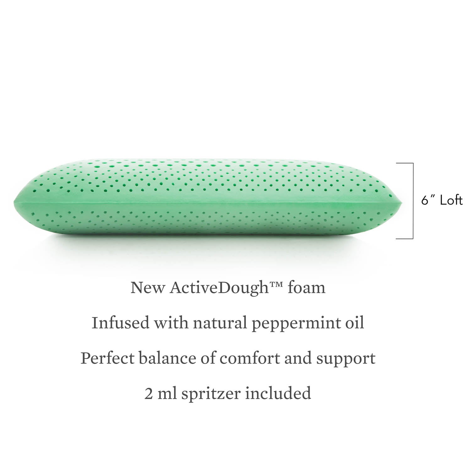 Zoned ActiveDough™ + Peppermint Pillow Height